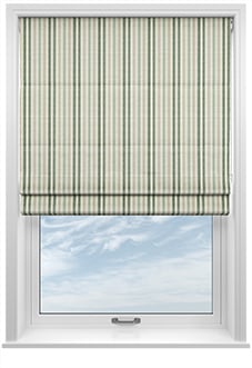 Emily Bond Cornish Stripe, Fern - Twist&Fit Roman Blind